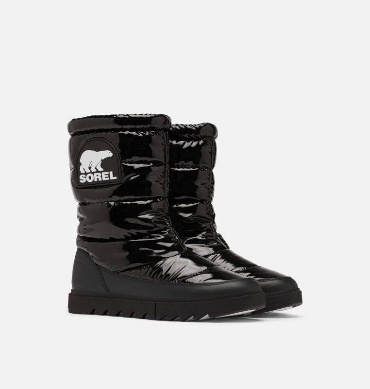 Botas Nieve Sorel Mujer - Joan Of Arctic™ Next Lite Mid Puffy Bajas Negras - 69120-WTGE